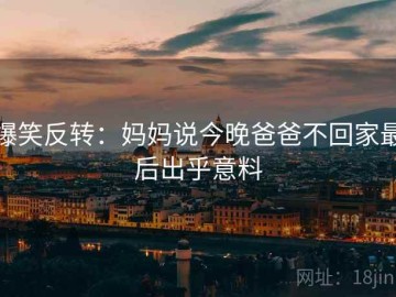 爆笑反转：妈妈说今晚爸爸不回家最后出乎意料