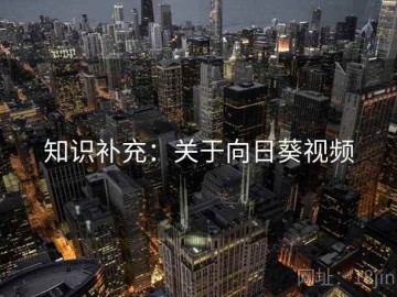 知识补充：关于向日葵视频