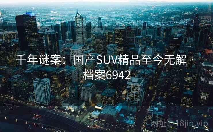 千年谜案：国产SUV精品至今无解 · 档案6942